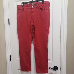 Torrid Womens Plus 18R 18 Boyfriend Straight Vintage Stretch Red Jeans EUC Mid